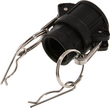 Acoplamiento de polipropileno Camlock DN 20 (3/4'') Rp 3/4'' Hembra Tipo D MIL-C-27487