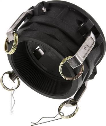 Camlock DN 90 (4'') Polypropylen-Kupplung Rp 4'' Innengewinde Typ D MIL-C-27487