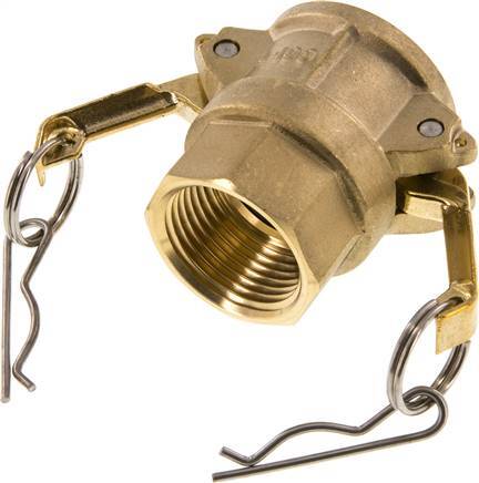 Acoplamiento de latón Camlock DN 25 (1'') Rp 1'' Hembra Tipo D MIL-C-27487