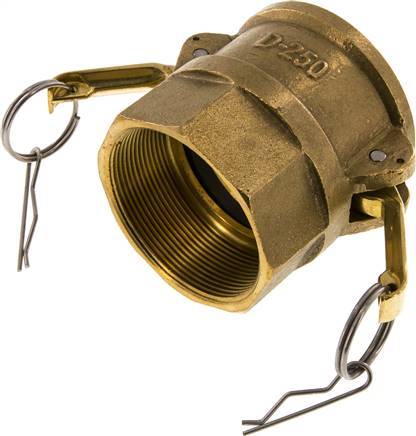 Acoplamiento de latón Camlock DN 60 (2 1/2'') Rp 2 1/2'' Hembra Tipo D MIL-C-27487