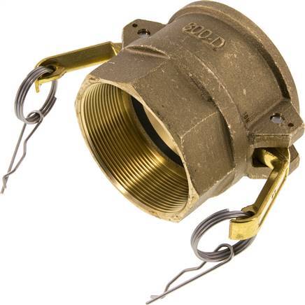 Acoplamiento de latón Camlock DN 75 (3'') Rosca hembra de 3'' Tipo D MIL-C-27487