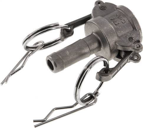 Acoplamiento de acero inoxidable Camlock DN 15 (1/2'') Pilar de manguera (13 mm) Tipo C MIL-C-27487