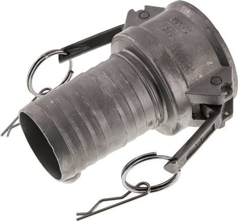 Camlock DN 50 (2'') Koppeling RVS met slangpilaar (50 mm) Type C MIL-C-27487