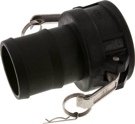 Camlock DN 75 (3'') Polypropylen-Kupplung Schlauchpfeiler (75 mm) Typ C MIL-C-27487