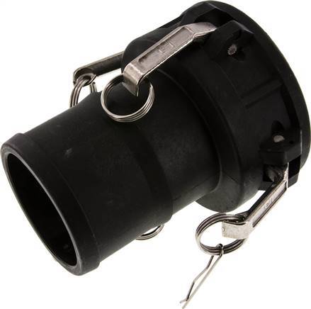 Camlock DN 90 (4'') Koppeling Polypropyleen met slangpilaar (100 mm) Type C MIL-C-27487
