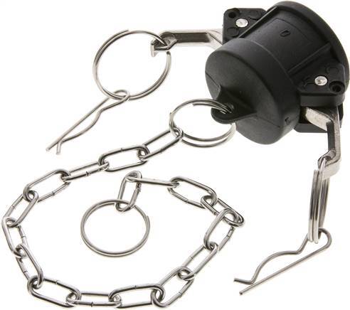 Camlock DN 25 (1'') Koppeling PolypropyleenEnd Cap Type DC MIL-C-27487