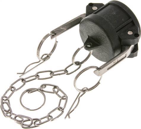 Camlock DN 32 (1 1/4'') Polypropylen-Kupplungsendkappe Typ DC MIL-C-27487