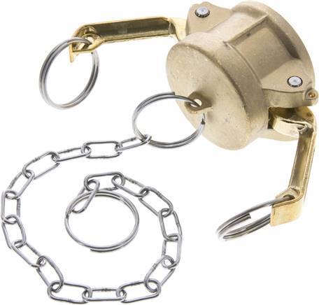 Camlock DN 32 (1 1/4'') Brass Coupling End Cap Type DC MIL-C-27487