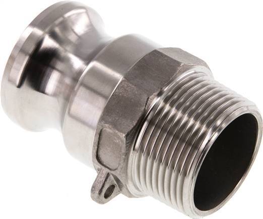 Accouplement Camlock DN 32 (1 1/4'') en acier inoxydable R 1 1/4'' à filetage mâle Type B MIL-C-27487