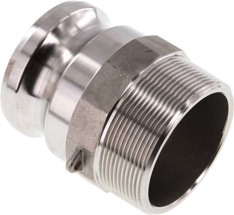 Camlock DN 60 (2 1/2'') Stainless Steel Coupling R 2 1/2'' Male Thread Type F MIL-C-27487