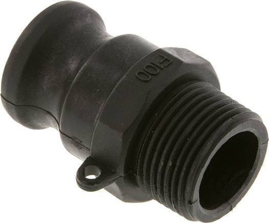 Camlock DN 25 (1'') Polypropylene Coupling R 1'' Male Thread Type F MIL-C-27487