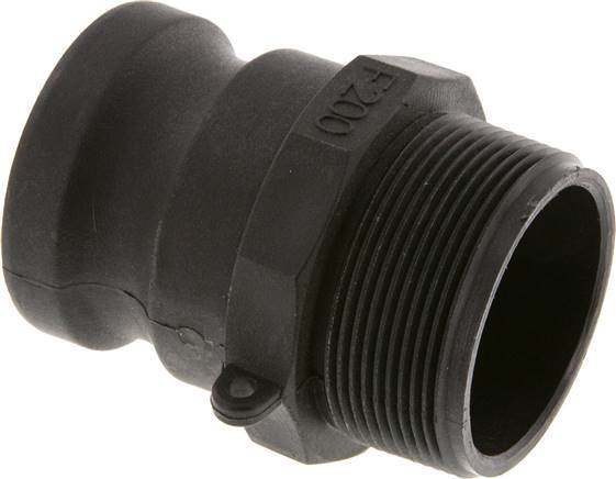 Coupleur Camlock DN 50 (2'') en polypropylène R 2'' Filetage mâle Type F MIL-C-27487