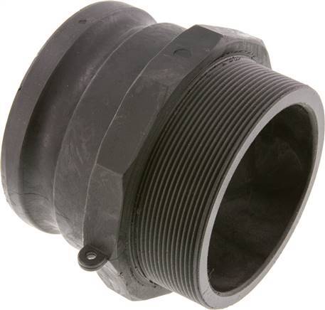 Camlock DN 90 (4'') Polypropylene Coupling R 4'' Male Thread Type F MIL-C-27487