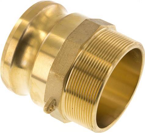 Acoplamiento de latón Camlock DN 75 (3'') R 3'' rosca macho tipo F MIL-C-27487