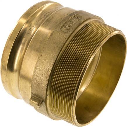 Acoplamiento de latón Camlock DN 120 (5'') R 5'' rosca macho tipo F MIL-C-27487
