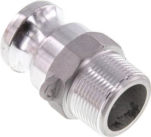 Acoplamiento de aluminio Camlock DN 32 (1 1/4'') R 1 1/4'' Rosca Macho Tipo F MIL-C-27487