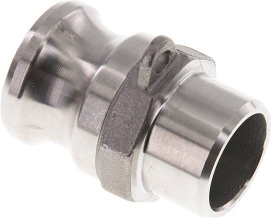 Acoplamiento de acero inoxidable Camlock DN 20 (3/4'') Extremo para soldar (26,9 mm) Tipo F (AS) MIL-C-27487