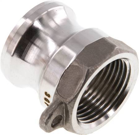 Acoplamiento de acero inoxidable Camlock DN 20 (3/4'') Rp 3/4'' Rosca Hembra Tipo A MIL-C-27487