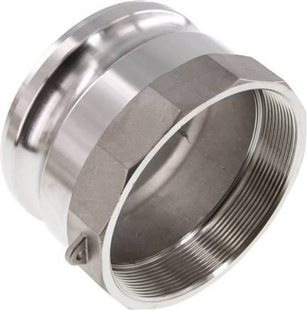 Accouplement Camlock DN 90 (4'') en acier inoxydable R 4'' à filetage mâle Type B MIL-C-27487