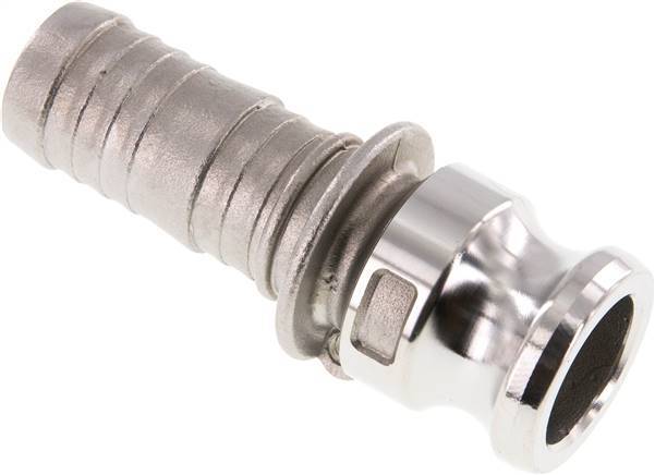 Acoplamiento de acero inoxidable Camlock DN 25 (1'') Pilar de manguera (25 mm) Tipo E MIL-C-27487