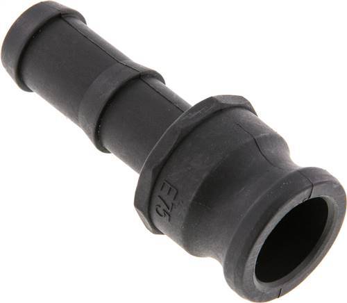 Camlock DN 20 (3/4'') Polypropylen-Kupplung Schlauchpfeiler (19 mm) Typ E MIL-C-27487