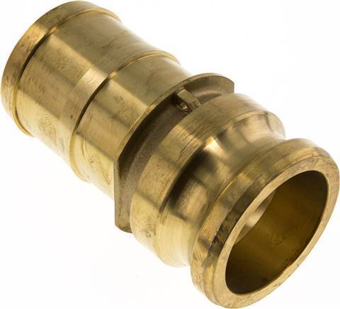 Camlock DN 60 (2 1/2'') Koppeling Messing met slangpilaar (63 mm) Type E MIL-C-27487