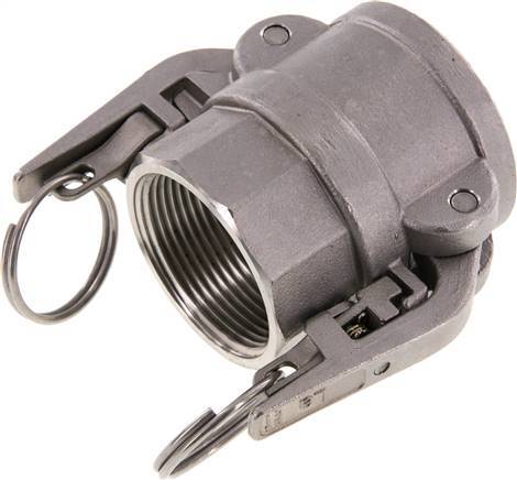 Raccord de sécurité Camlock DN 40 (1 1/2'') en acier inoxydable Rp 1 1/2'' filetage femelle Type D MIL-C-27487