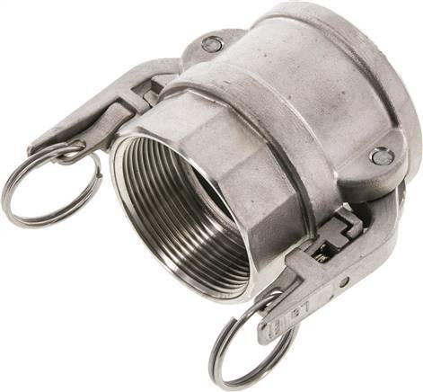 Camlock DN 50 (2'') SicherheitSKUpplung aus Edelstahl Rp 2'' Innengewinde Typ D MIL-C-27487