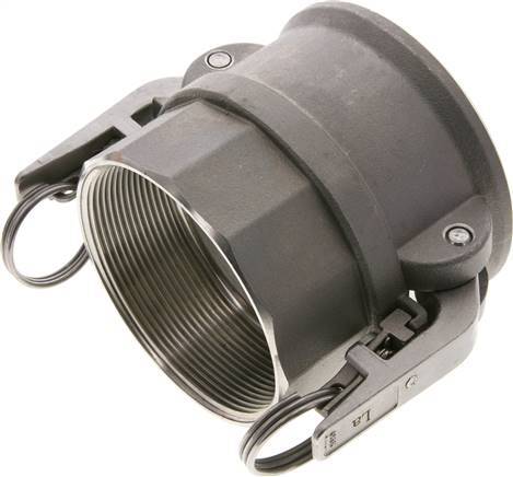 Camlock DN 75 (3'') Stainless Steel Safety Coupling Rp 3'' Female Thread Type D MIL-C-27487