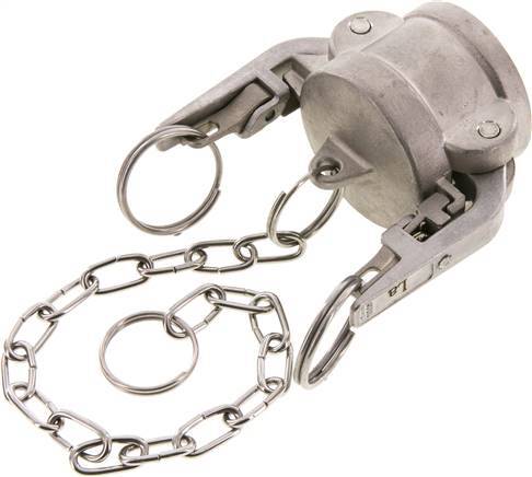 Tapón de seguridad de acero inoxidable Camlock DN 32 (1 1/4'') Tipo DC MIL-C-27487