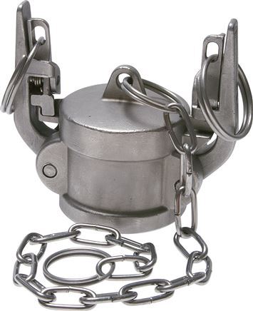 Camlock DN 40 (1 1/2'') Stainless Steel Safety Coupling End Cap Type DC MIL-C-27487