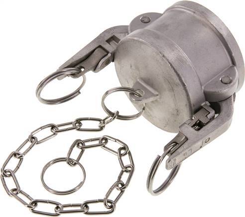 Camlock DN 50 (2'') Edelstahl SicherheitSKUpplung Endkappe Typ DC MIL-C-27487