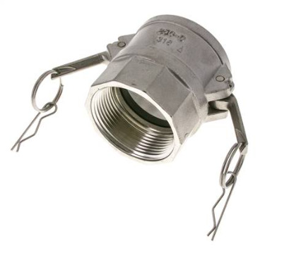 Camlock DN 32 (1 1/4'') Stainless Steel Coupling 1 1/4'' Female NPT Thread Type D MIL-C-27487