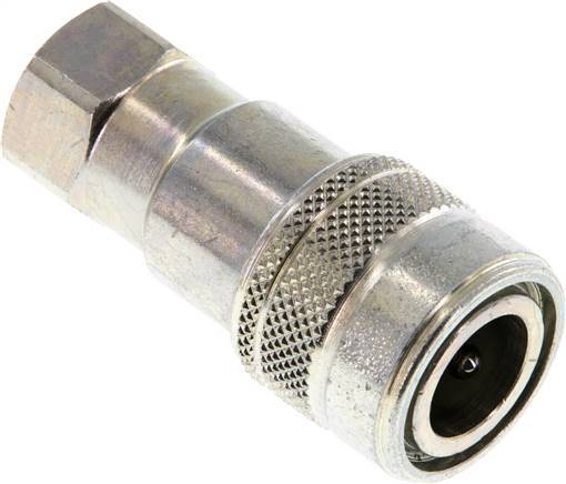 Steel DN 5 Hydraulic Coupling Socket G 1/8 inch Female Threads ISO 7241-1 B D 10.9mm