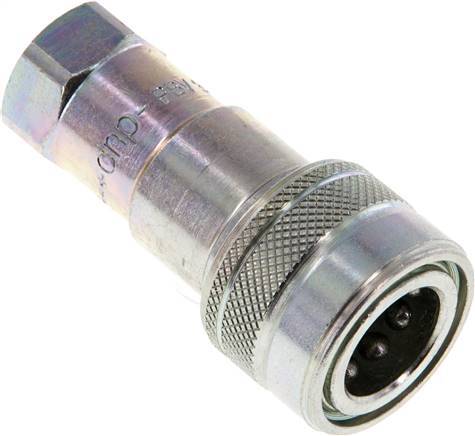 Acero DN 6.3 Acoplamiento hidráulico Enchufe G 1/4 pulgadas Rosca hembra ISO 7241-1 B D 14.2mm