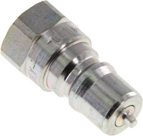 Steel DN 6.3 Hydraulic Coupling Plug G 1/4 inch Female Threads ISO 7241-1 B D 14.2mm