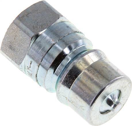 Steel DN 12.5 Hydraulic Coupling Plug G 1/2 inch Female Threads ISO 7241-1 B D 23.5mm