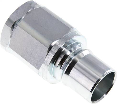 Steel DN 40 Hydraulic Coupling Plug G 1 1/4 inch Female Threads ISO 7241-1 B D 44.5mm