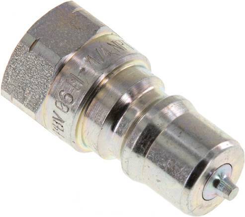 Steel DN 6.3 Hydraulic Coupling Plug 1/4 inch Female NPT Threads ISO 7241-1 B D 14.2mm