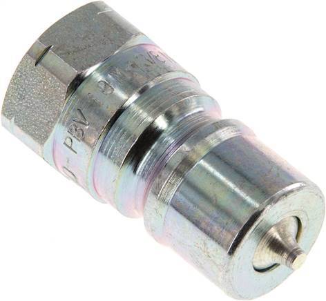 Steel DN 10 Hydraulic Coupling Plug 3/8 inch Female NPT Threads ISO 7241-1 B D 19.1mm