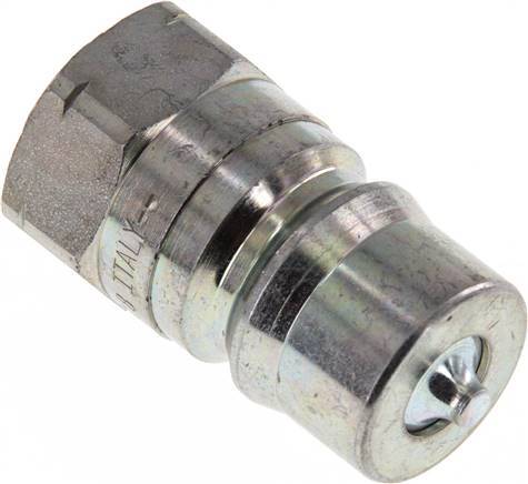 Steel DN 12.5 Hydraulic Coupling Plug 1/2 inch Female NPT Threads ISO 7241-1 B D 23.5mm