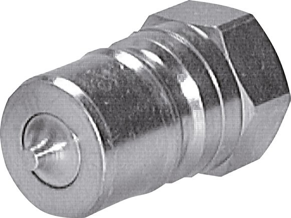 Steel DN 40 Hydraulic Coupling Plug 1 1/4 inch Female NPT Threads ISO 7241-1 B D 44.5mm