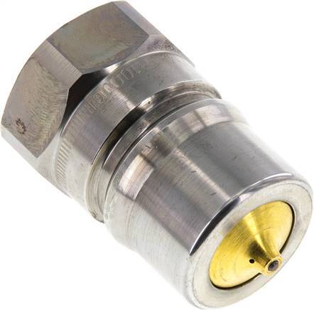 Steel DN 25 Hydraulic Coupling Plug G 1 inch Female Threads Pressure Eliminator ISO 7241-1 B D 37.8mm