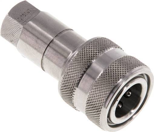 Stainless Steel DN 5 Hydraulic Coupling Socket G 1/8 inch Female Threads ISO 7241-1 B D 10.9mm