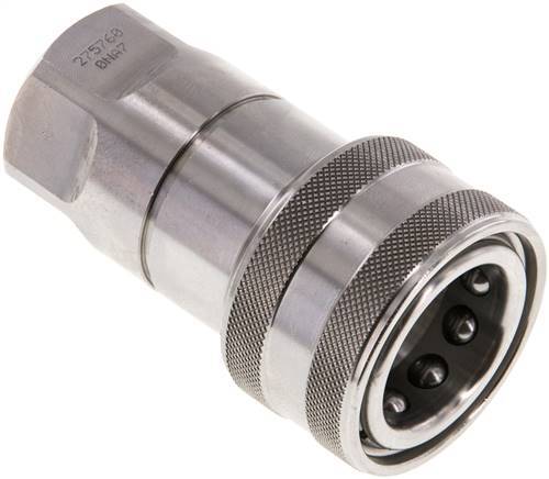 Stainless Steel DN 12.5 Hydraulic Coupling Socket G 1/2 inch Female Threads ISO 7241-1 B D 23.5mm