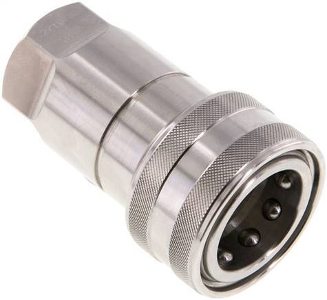 Stainless Steel DN 20 Hydraulic Coupling Socket G 3/4 inch Female Threads ISO 7241-1 B D 31.4mm