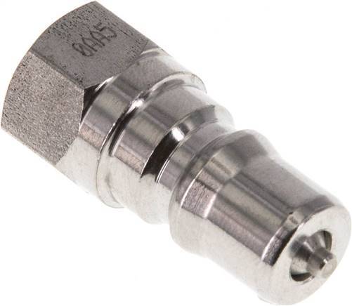 Stainless Steel DN 5 Hydraulic Coupling Plug G 1/8 inch Female Threads ISO 7241-1 B D 10.9mm