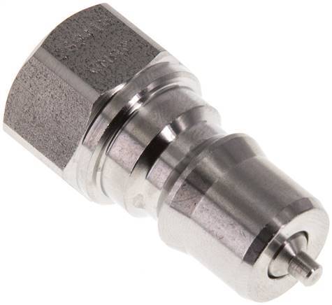 Stainless Steel DN 6.3 Hydraulic Coupling Plug G 1/4 inch Female Threads ISO 7241-1 B D 14.2mm