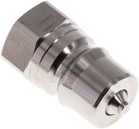 Stainless Steel DN 12.5 Hydraulic Coupling Plug G 1/2 inch Female Threads ISO 7241-1 B D 23.5mm