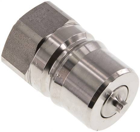 Stainless Steel DN 25 Hydraulic Coupling Plug G 1 inch Female Threads ISO 7241-1 B D 37.8mm